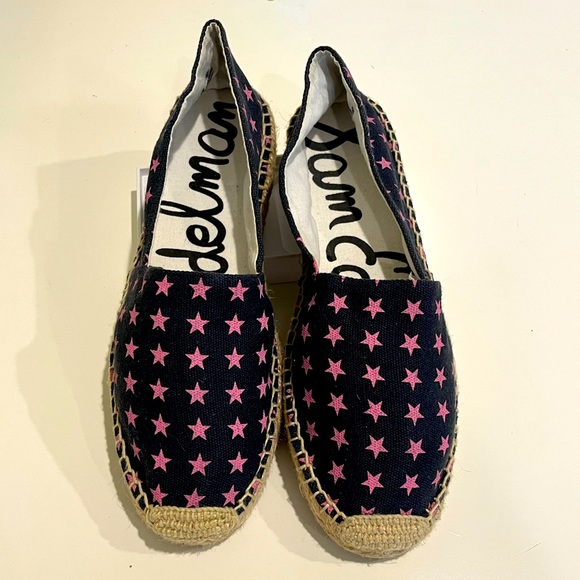 SAM EDELMAN blue Verona slip on espadrille flats.    Size 8 - Picture 1 of 6